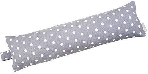 Luxury Draught Excluder - Linen Union - Grey (Choice of Colourway) Polka Dots -"Polka Dot" Collection - Designed, Printed & Handmade in the UK