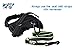 Dog Seatbelt Strap by 2PET - Adjustable Dog Seat Belt for All Breeds – Use with Harness – All Car Makes – Carabiner Clip Leash – Green and Black