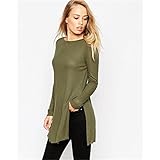 Knit Loose Pullover T Shirt HN 2016 Women Blouse Long Sleeve Tops Clearance