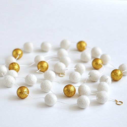 Gold and White Wedding Garland - Perfect for Wall or Cake Table Decoration
