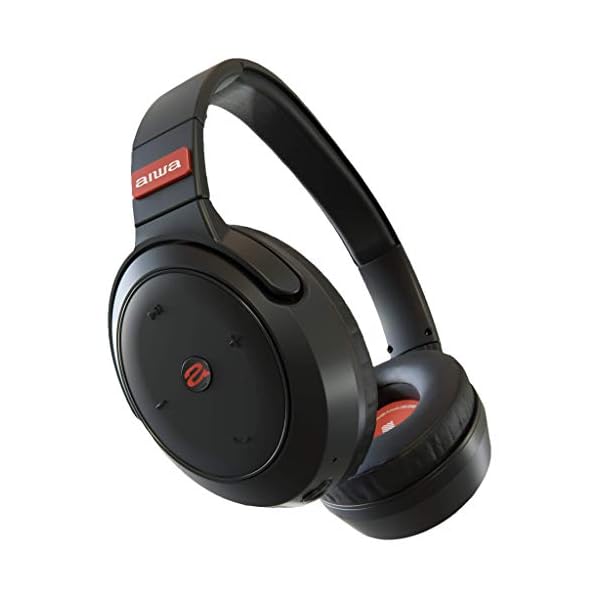 Aiwa-Arc-1-ANC-Wireless-Headphones-Over-Ear-Bluetooth-Earphones-with-Integrated-Microphone-Headset-with-Active-Noise-Cancelling-Portable-40h-Playtime-Black Aiwa Arc-1 ANC Wireless Headphones - Over-Ear Bluetooth Earphones with Microphone - Headset with Active Noise Cancelling…