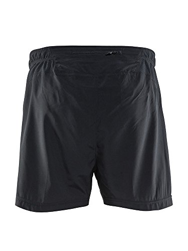 Craft Sportswear Men's Essential Running and Training Fitness Workout Reflective 5" Inseam Shorts, Black, 2X-Large - Thumbnail 2