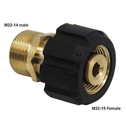 Twinkle Star Pressure Washer Twist Connect Accessories Screw Nipple M22 14 Male to M22 15 Female Couplings