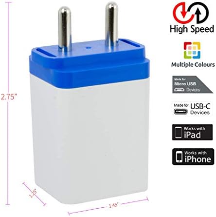 HoA HoADualAdptWApple Fast Charging Dual Port USB Charger Adapter with 3.6 A Power Supply Compatible with All Apple iPhone and iOS Devices (White)