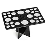 Matto Collapsible Air Drying Makeup Brushes Tree Tower Rack - 26 Holes Mix Size Makeup Brush Tree Holder Organizing Cosmetic Tool Holder (Black)