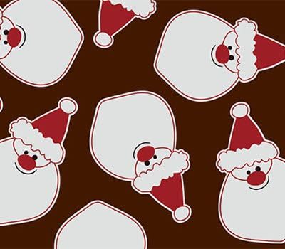 Chocolate Transfer Sheets Happy Santa Christmas Design 2 x 200mm x 300mm