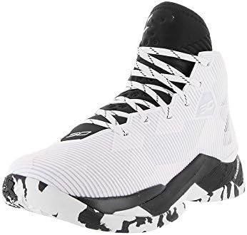 UA 2.5 Dub Nation Men's Leather Basketball Shoes Lightweight Lace Up Athletic Sneakers White/Black US7