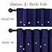 NICETOWN Blue Blackout Curtains 84 inches - Hollow Stars Nap Time Essential Nursery Curtain Panels, Creative Space Decoration Twinkle Stars Window Drapes for Kids Bedroom, Navy Blue, Set of 2, 52 Wide