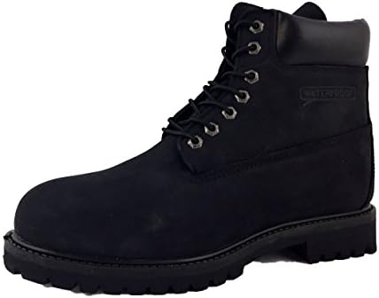 CITI SHOES Fuda Men's Leather Working Boot - 6062N-BLACK-11