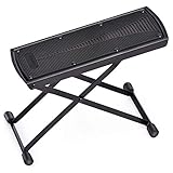 Donner Guitar Foot Stool Height Adjustable Guitar Foot Rest Footstool Black For Classical Guitar