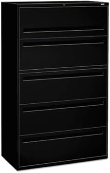 Amazon Com Hon 700 Series 5 Drawer Lateral Files W Locks 5 Drawer Lateral File 42 X19 1 4 X67 Black Lateral File Cabinets Office Products