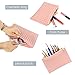 LOKASS Makeup Bag Slim Cosmetic Bag Cute Makeup Bags Hand-held Cosmetic Pouch for Women Cosmetics,Make Up Tools,Travel (Rose Gold)