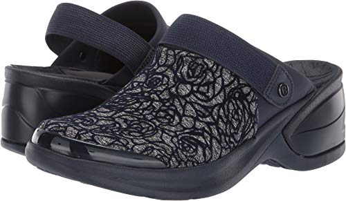 BZees Women's Kitty Navy Rose Flocking 10 M US