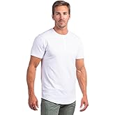 BYLT Drop-Cut Henley Shirts for Men, 3-Button Closure, Short Sleeve, Casual T-Shirt, Soft & Breathable, Wrinkle Resistant