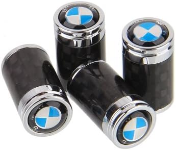 Carbon Fiber Car Tire Air Valve Caps Stem Cover For BMW Emblem Decoration (B)