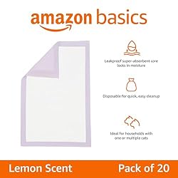 Amazon Basics Cat Pad Refills for Litter Box, Lemon