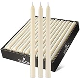 Simply Soson 12 inch Ivory Taper Candle Sticks, Set of 30 Candle Sticks, Tapered Candles, Dripless Taper Candles, Ivory Candlesticks, Tall Candles, Taper Candles Bulk