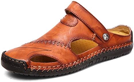 Genuine Leather Men Sandals Leisure Beach Sandals Slippers Bohemia Big Size 38-48