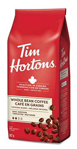 TIM HORTONS WHOLE BEAN COFFEE, 907G (2LB) BAG {IMPORTED FROM CANADA}