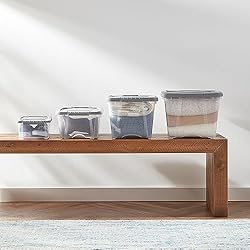 Amazon Basics Plastic Storage Containers with