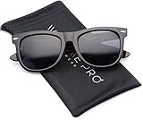 Matte Reflective Revo Color Lens Large Horn Rimmed Style Sunglasses (Polarized Tortoise, 50)