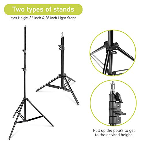 Julius Studio 660W Photo, Video, Portrait Photography Studio Day Light Umbrella Reflector Continuous Lighting Kit with Bulb Socket, Carry Bag, Velcro Cable Strap Tie, JSAG1 - Thumbnail 3
