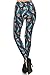 Leggings Depot High Waisted Camouflage & Multiple Print Leggings for Women-Full Length-R519, Peacock Feather, Plus Size