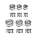 BodyJ4You 12PC Ear Stretching Kit Tunnels - 00G-20mm Big Gauges - Single Flare Flesh Saddle Expanders - Hypoallergenic Surgical Steel - Women Men Unisex