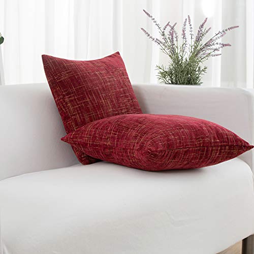 HWY 50 Chenille Soft Comfortable Decorative Throw Pillows Covers Set Cushion Cases for Couch