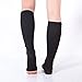 2 Pairs Open Toe Knee Length Zipper Compression Socks 15-20 mmHg Support 3 SizeblackXXL