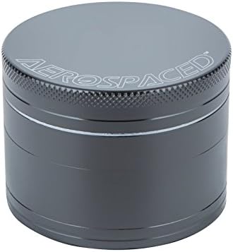 Higher Standards x Aerospaced 4 Piece Metal Herb Grinder With a Pollen Catcher 2" 50mm (Black)
