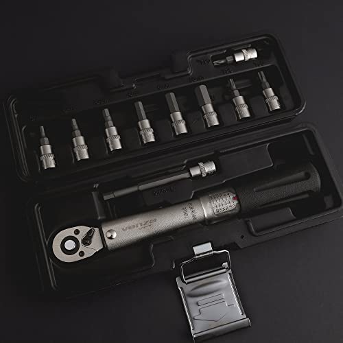 Venzo Bicycle Bike 1/4 Inch Driver Torque Wrench Allen Key Tools