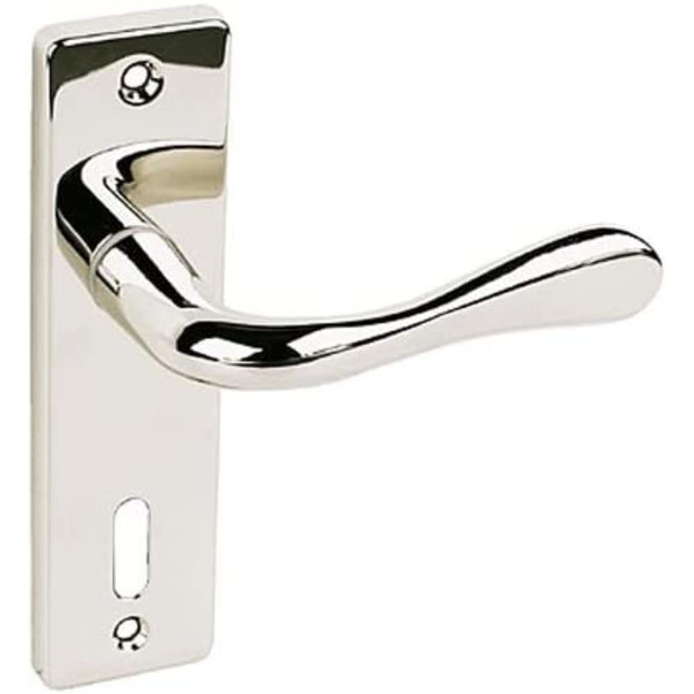 Merriway BH00013 Berkeley Lock Handle Polished Nickel 150mm -1 Pcs