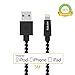 Kinps Apple MFi Certified Lightning to USB Cable 10ft/3m iPhone Charger Cord Super Long for iPhone 7 / 7 Plus / 6S / 6S Plus / 6 / 6 Plus / SE / 5S / 5, iPad Pro / Air / Mini (Nylon-Black, 1 Pack)