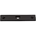 Top Knobs TK741BLK Barrington Collection 3" Channing Backplate, Flat Black
