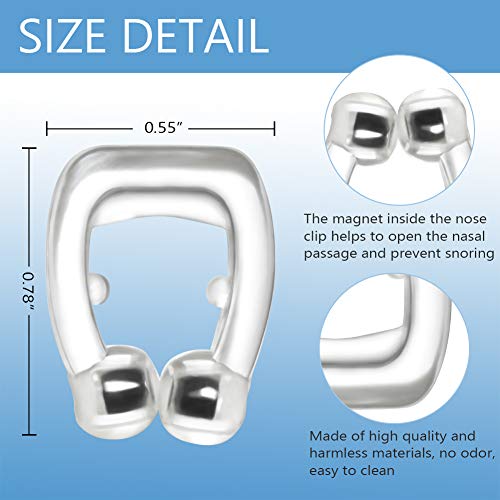 image for Junsen Silicone Magnetic Anti Snore Clip,Helps Against Snoring/Sleep A