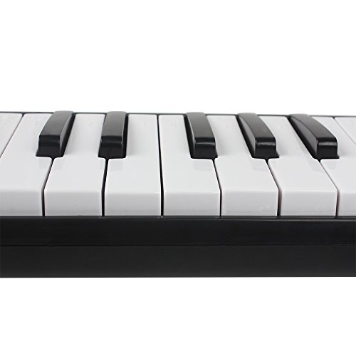 Z-ZTDM Black 32-Key Melodica Instrument with Piano Keyboard Style, Suit for Music Lovers Music Learning, Playing, Party Fun with Short Mouthpiece & Soft Hose & Carrying bag - Thumbnail 6