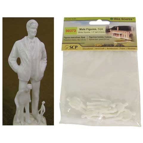 Wee Scapes Architectural Model White Styrene Figurines- Human Females, 10pcs.
