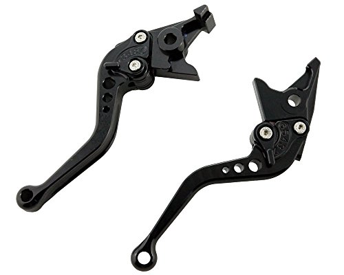 GZYF Pair Adjustable Motorcycle Short Brake Clutch Levers Set Compatible with Suzuki 1999-2007 HAYABUSA GSX1300R & 1998-2003 TL1000R & GSX1400 2001-2007
