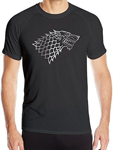 Stark Wolf Platinum Style Men's Black Work Out GYM Quick Dry T-shirt