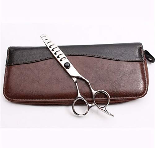 1 piece 6 17cm 440C Customized Logo Scissors For Hairdressers Thinning Scissors 8 Teeth Styling Tool Professional Hair Scissors C2007-C