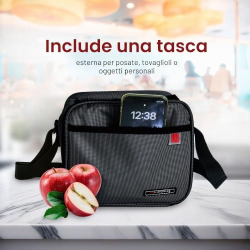Iris - Mini Valigetta Porta-Pranzo, Grigio (Grigio), Taglia Unica