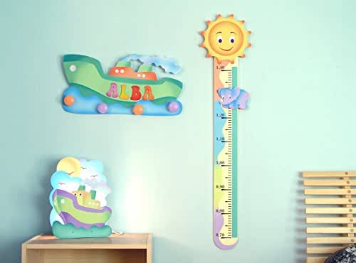 Medidor infantil de madera"con un Sol": Amazon.es: Handmade