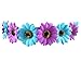 Festie Fever Light Up Blue and Purple Flower Crown with 3 Modes