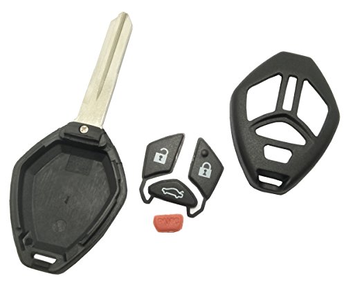 New Uncut Keyless Entry Remote Key Fob Case For 2007 2008 Mitsubishi Eclipse Key Fob Case No Chips - Thumbnail 4