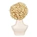 SiYi Short Blonde Curly Wig Wavy Synthetic 1920s Costume Retro Heat Resistant Costume Flapper Wig