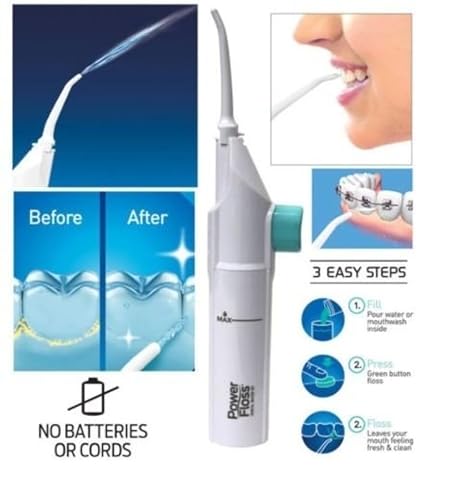 Takestop® Irrigador dental Power Floss chorro de agua para limpieza dental oral