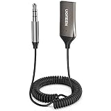 Wireless Bluetooth Audio Receiver Adapter With 3.5mm AUX & Mic For Home Stereo & Car