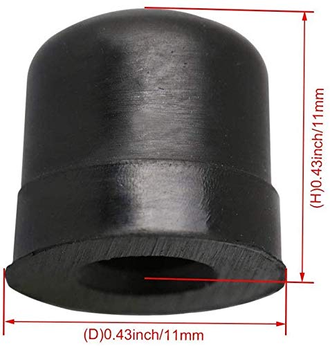 Lheng Black Trombone Slide Rubber End Tip Bumper for Brass Instrument Parts 10Pcs