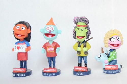 Grocery Outlet Boobleheads 2012 Limited Edition Collectibles 4 Pieces